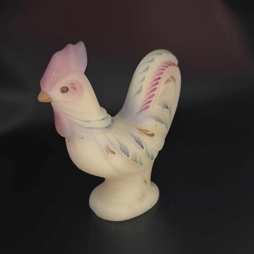 Fenton Multicolor Rooster Figurine